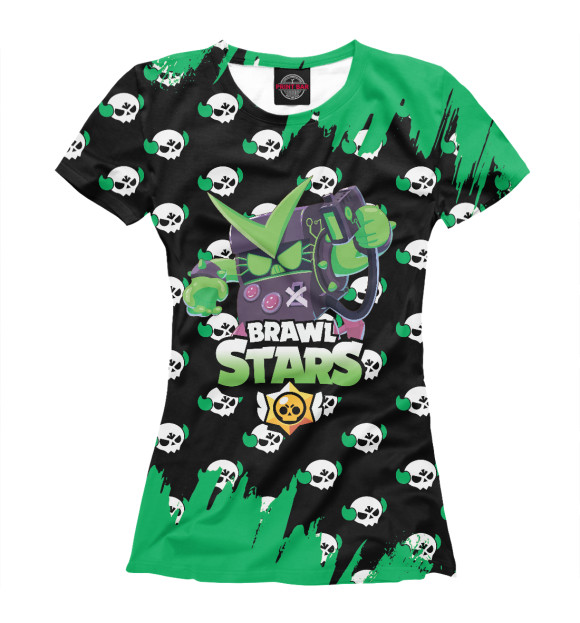 Женская футболка с изображением Brawl Stars цвета Белый