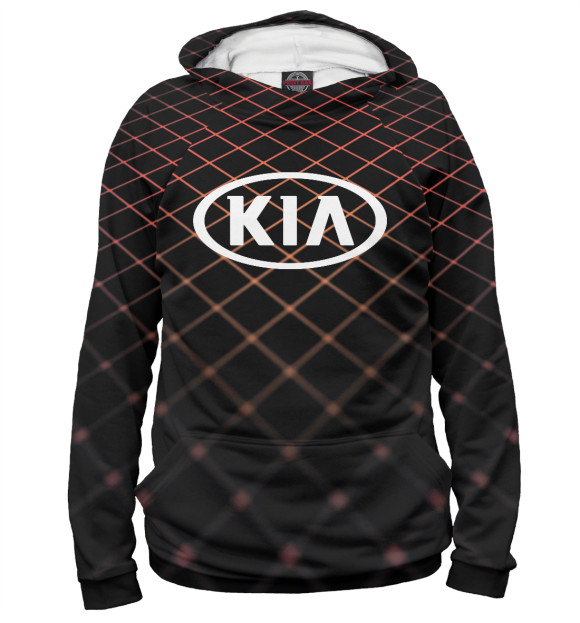 Женское худи с изображением KIA цвета Белый