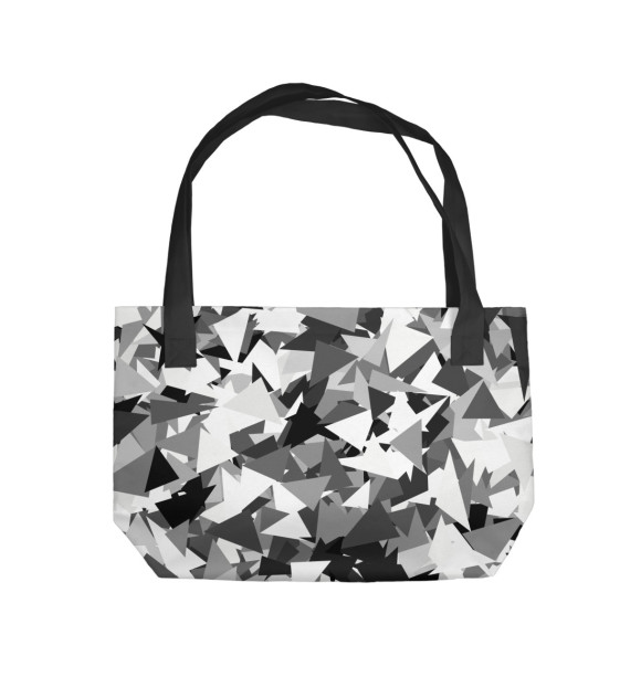Пляжная сумка с изображением Городской серый камуфляж цвета 