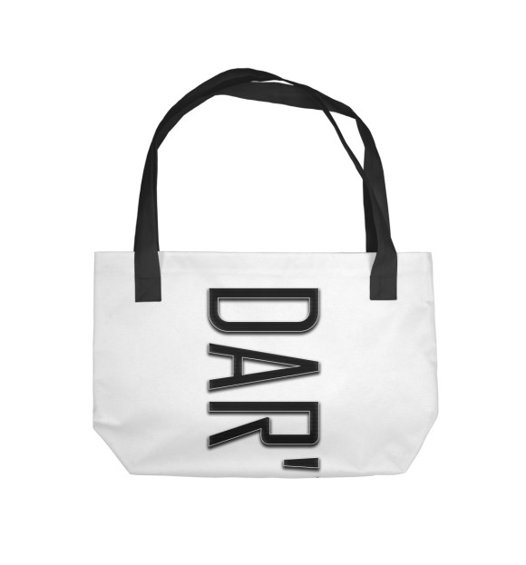 Пляжная сумка с изображением Dar'ya-carbon цвета 