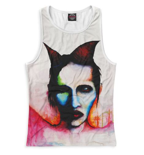 

Майки борцовки Print Bar, Белый, Mаrilyn Manson