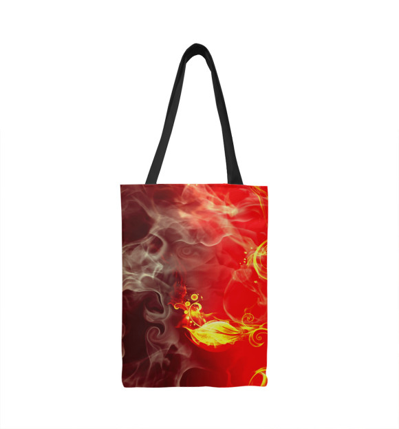 Сумка-шоппер с изображением Огненный цветок цвета 