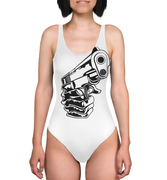 Купальник-боди с притом Батя в здании цвета  Купальник-боди с изображением Батя в здании цвета