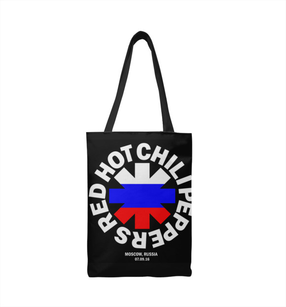 Сумка-шоппер с изображением Red Hot Chili Peppers Moscow 2016 цвета 