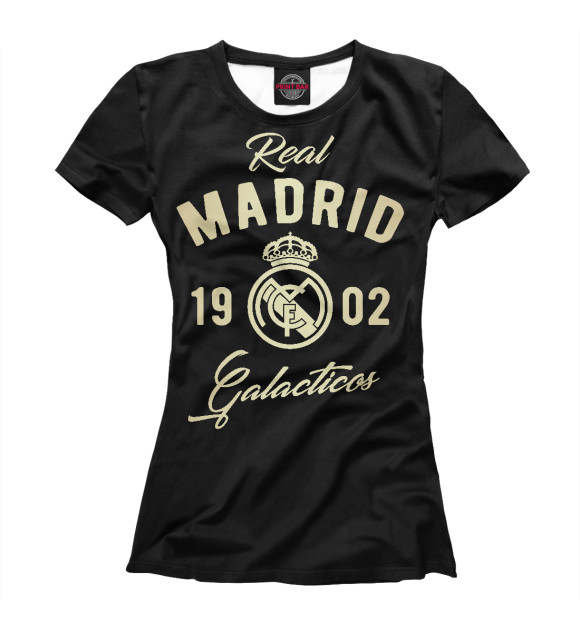 Женская футболка с изображением Реал Мадрид цвета Белый