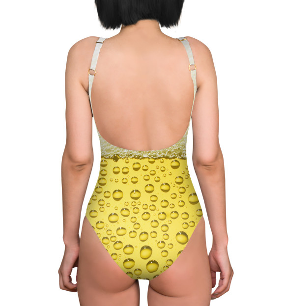 Купальник-боди с изображением Пиво цвета 