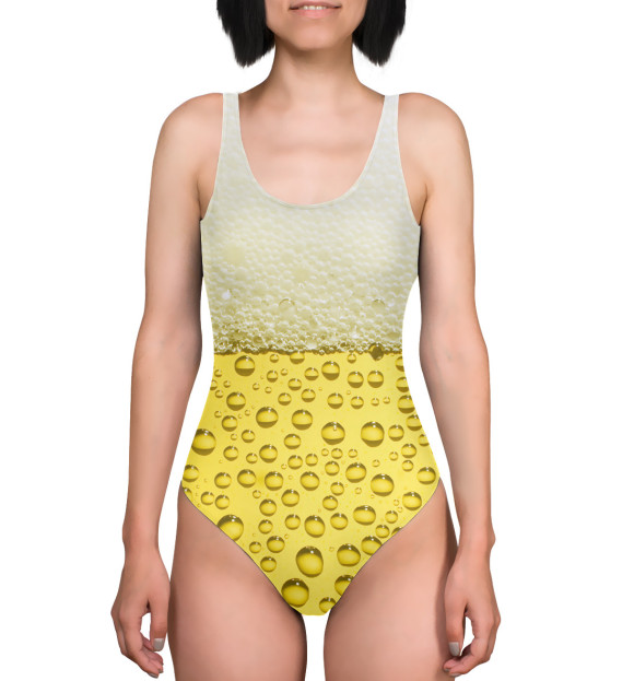 Купальник-боди с изображением Пиво цвета 