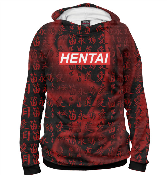 Женское худи с изображением Hentai цвета Белый