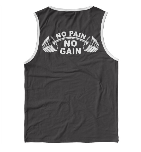 Мужская майка с изображением Train hard цвета Белый