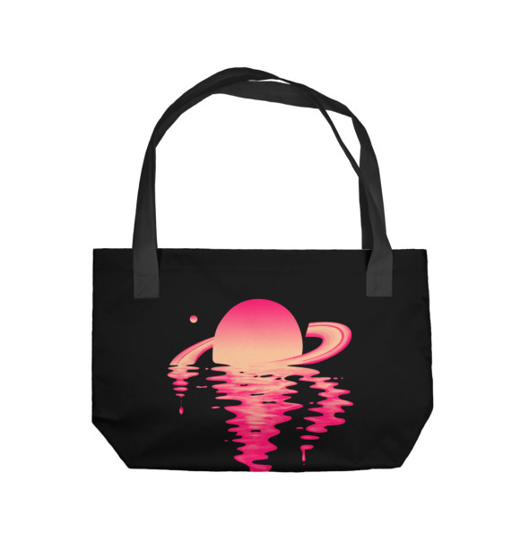 Пляжная сумка с изображением Glare of Saturn цвета 