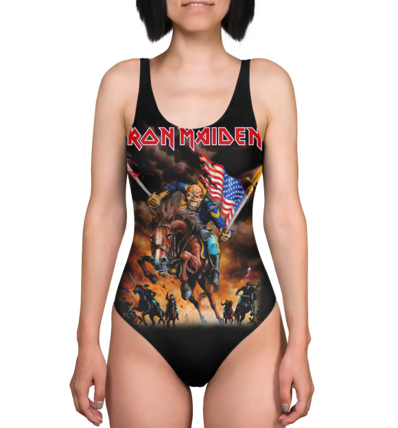 Купальник-боди с изображением Iron Maiden цвета 