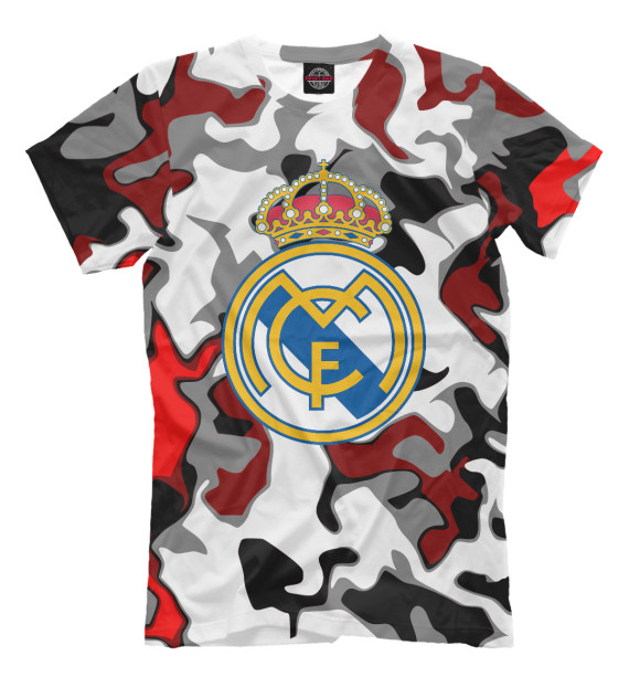 Мужская футболка с изображением FC Real Madrid цвета Молочно-белый