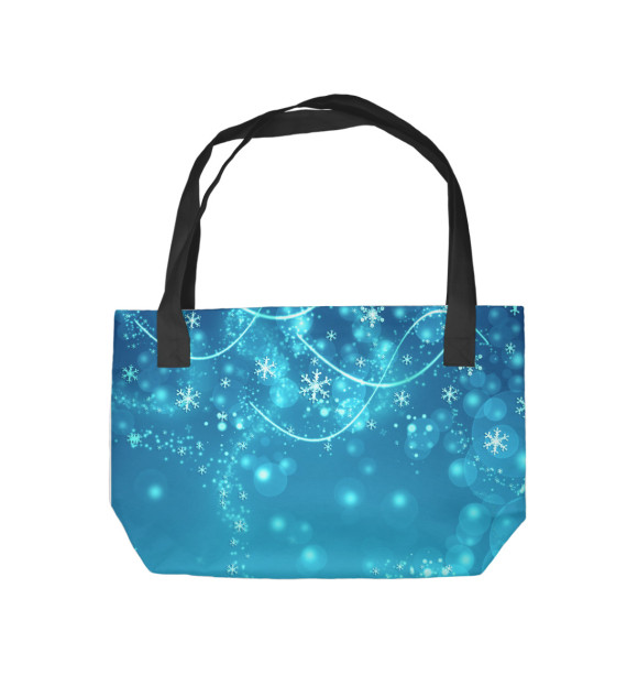 Пляжная сумка с изображением Зимняя сказка цвета 