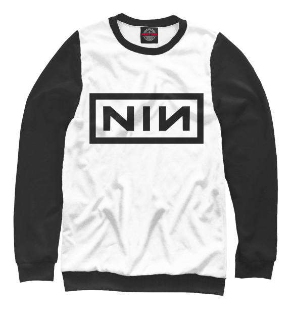 Женский свитшот с изображением Nine Inch Nails цвета Белый