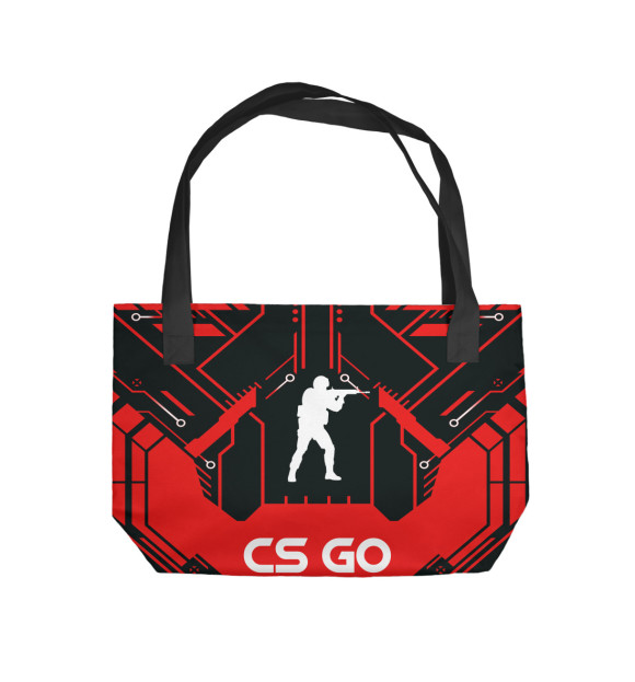Пляжная сумка с изображением Никита в стиле CS GO цвета 