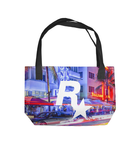 Пляжная сумка с изображением Кирилл в стиле GTA цвета 