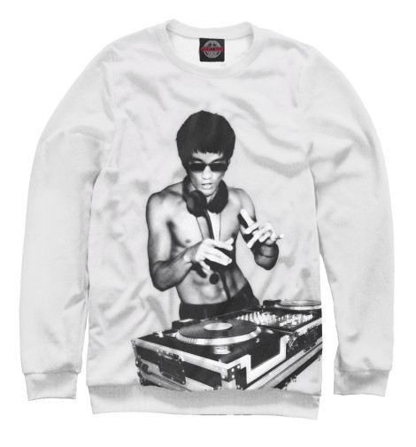 

Свитшоты Print Bar, Белый, Брюс Ли за пультом