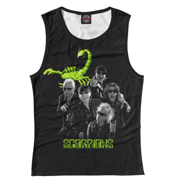 Майка для девочки с изображением Scorpions цвета Белый