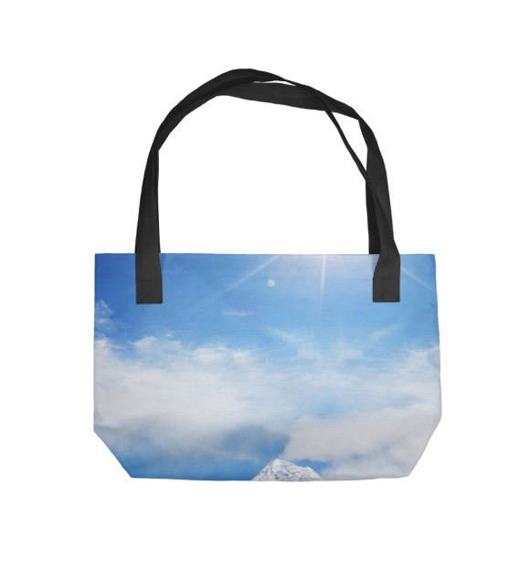 Пляжная сумка с изображением Горная сказка цвета 