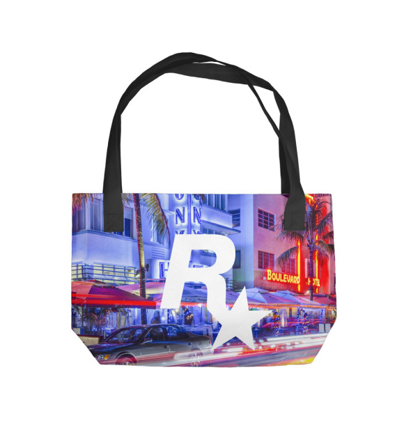 Пляжная сумка с изображением Андрей в стиле GTA цвета 