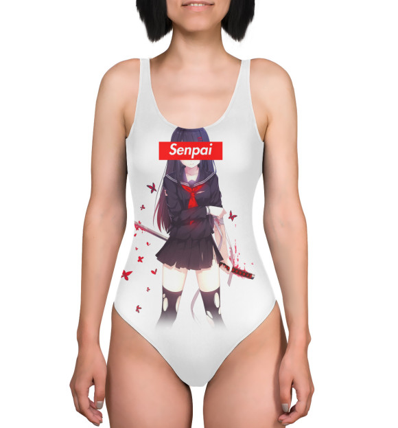 Купальник-боди с изображением Kawaii Samuraii цвета 