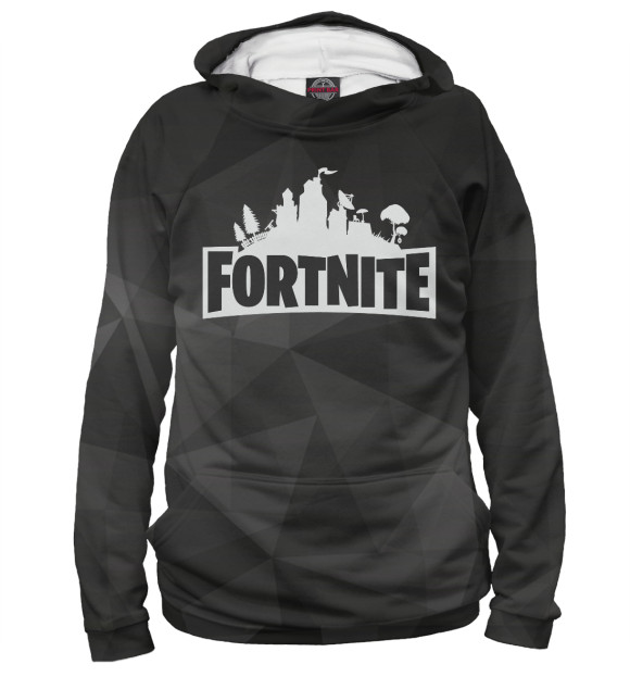Мужское худи с изображением Fortnite Black цвета Белый