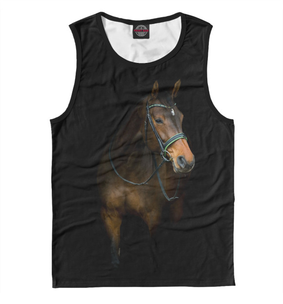 Майка для мальчика с притом Лошадь цвета Белый Майка для мальчика с изображением Лошадь цвета Белый