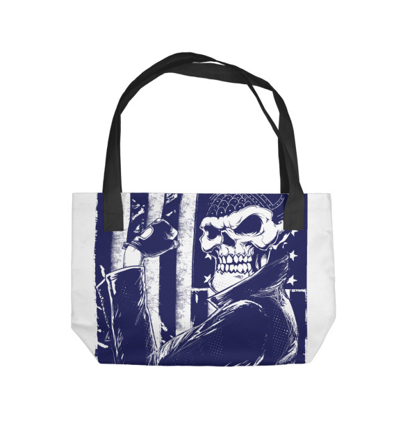 Пляжная сумка с изображением Скелет цвета 