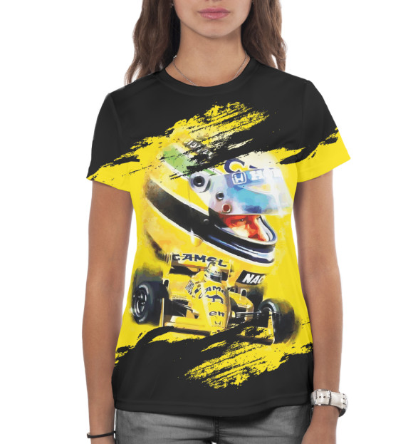 Женская футболка с изображением Формула-1 цвета Белый