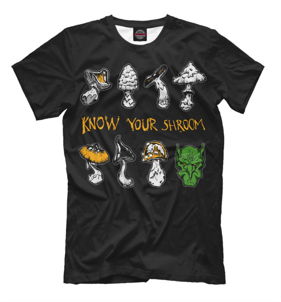 Футболка для мальчиков с изображением Warhammer Know Your Shroom - Gobbo Edition цвета Черный