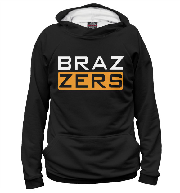 Женское худи с изображением BRAZZERS цвета Белый