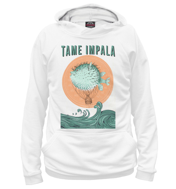 Женское худи с изображением Tame Impala цвета Белый