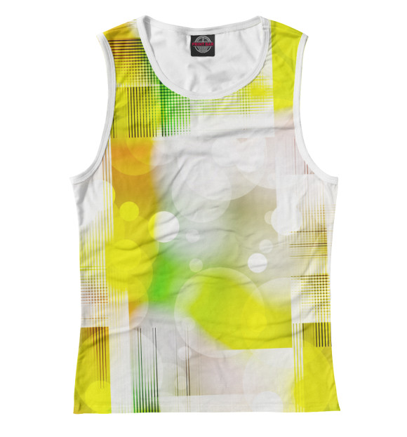 Женская майка с изображением Абстракция цвета Белый