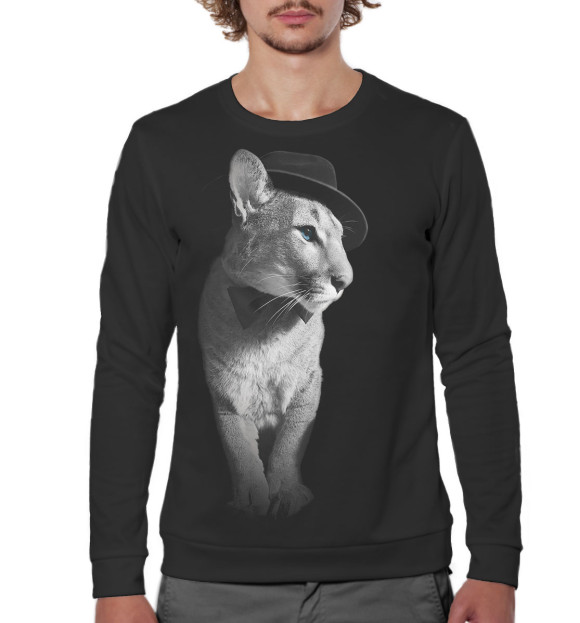 Мужской свитшот с изображением Пума цвета Белый