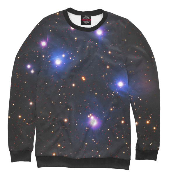 Женский свитшот с изображением Космос цвета Белый