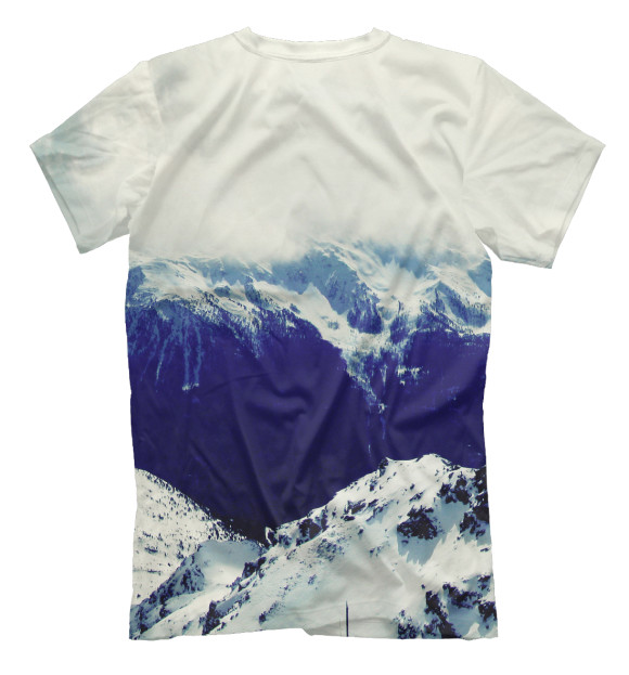 Мужская футболка с изображением Альпы цвета Белый