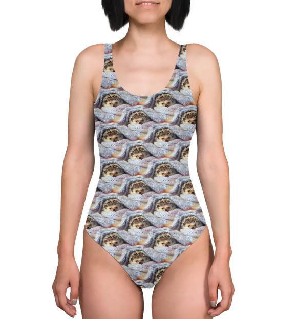 Купальник-боди с изображением Ежики цвета 