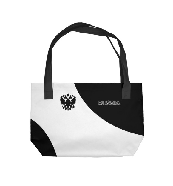 Пляжная сумка с изображением Russia Black&White цвета 