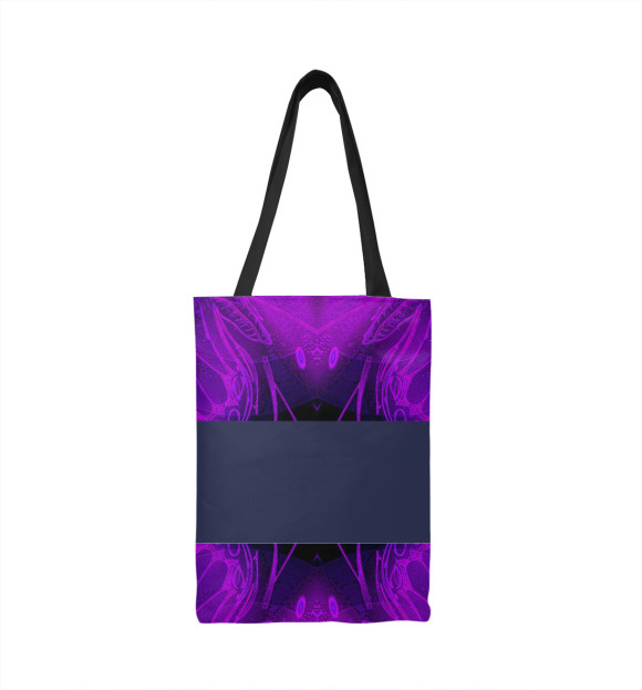 Сумка-шоппер с изображением Абстракция фиолетовая цвета 
