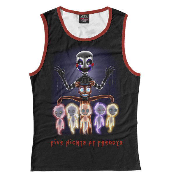 Майка для девочки с изображением Five Nights at Freddy’s цвета Белый
