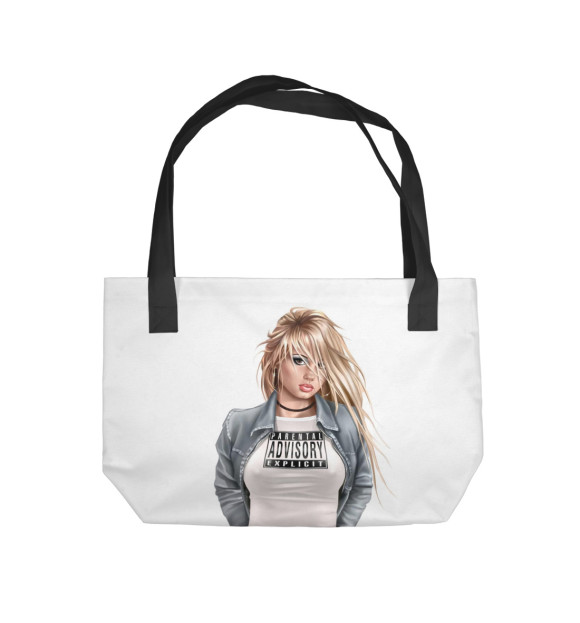 Пляжная сумка с изображением Девушка цвета 