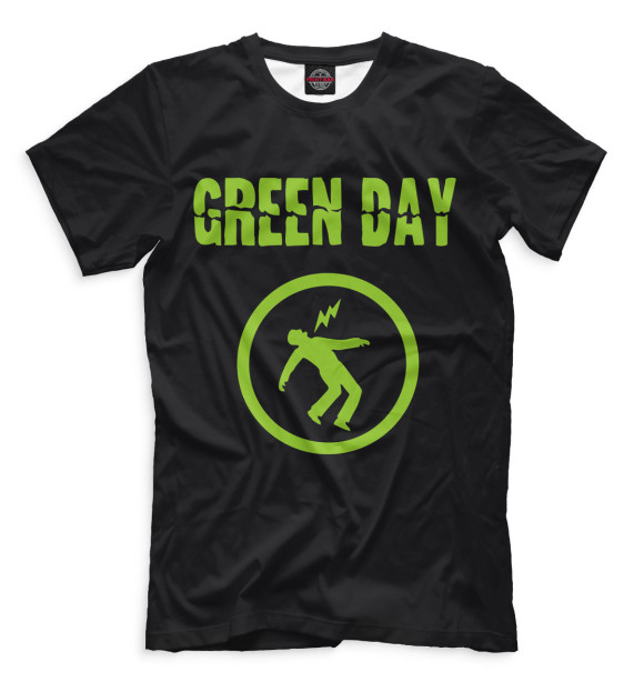 Футболка для мальчиков с изображением Green Day цвета Черный