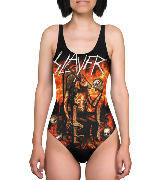 Купальник-боди с изображением Slayer цвета 