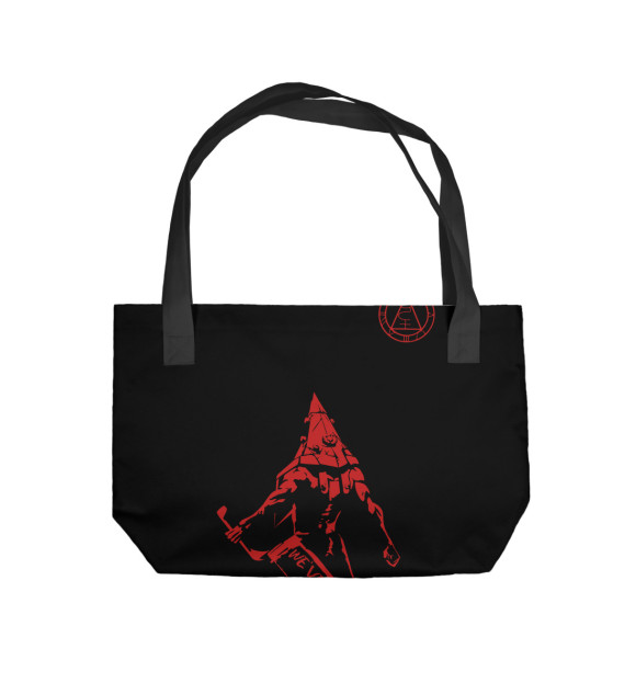 Пляжная сумка с изображением Пирамидоголовый цвета 