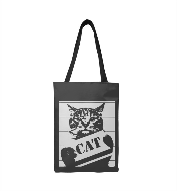 Сумка-шоппер с изображением Bad Cat цвета 