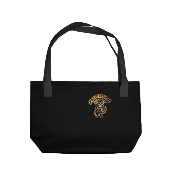 Пляжная сумка с изображением GOLD цвета 