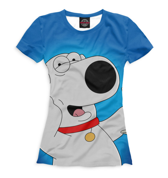 Футболка для девочек с изображением Брайан цвета Белый