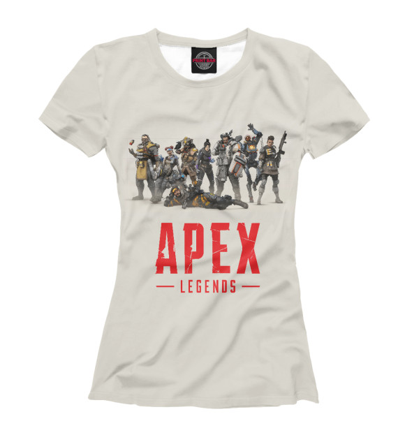 Женская футболка с изображением Apex Legends персонажи цвета Белый