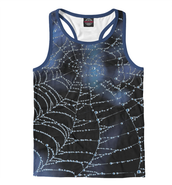 Мужская майка-борцовка с изображением Насекомые цвета Белый