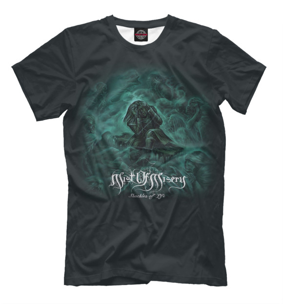 Мужская футболка с изображением Mist of Misery цвета Черный